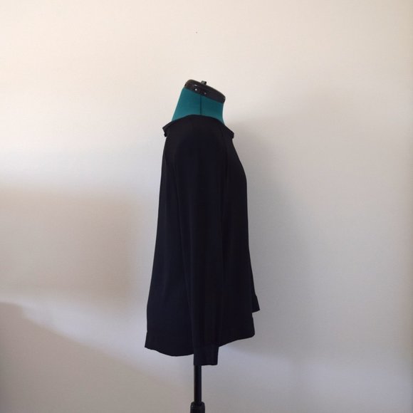 2/$20 Black Sheer Sleeve Chiffon Long Sleeve Top - Picture 4 of 8